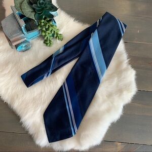 Blue and White Striped Necktie